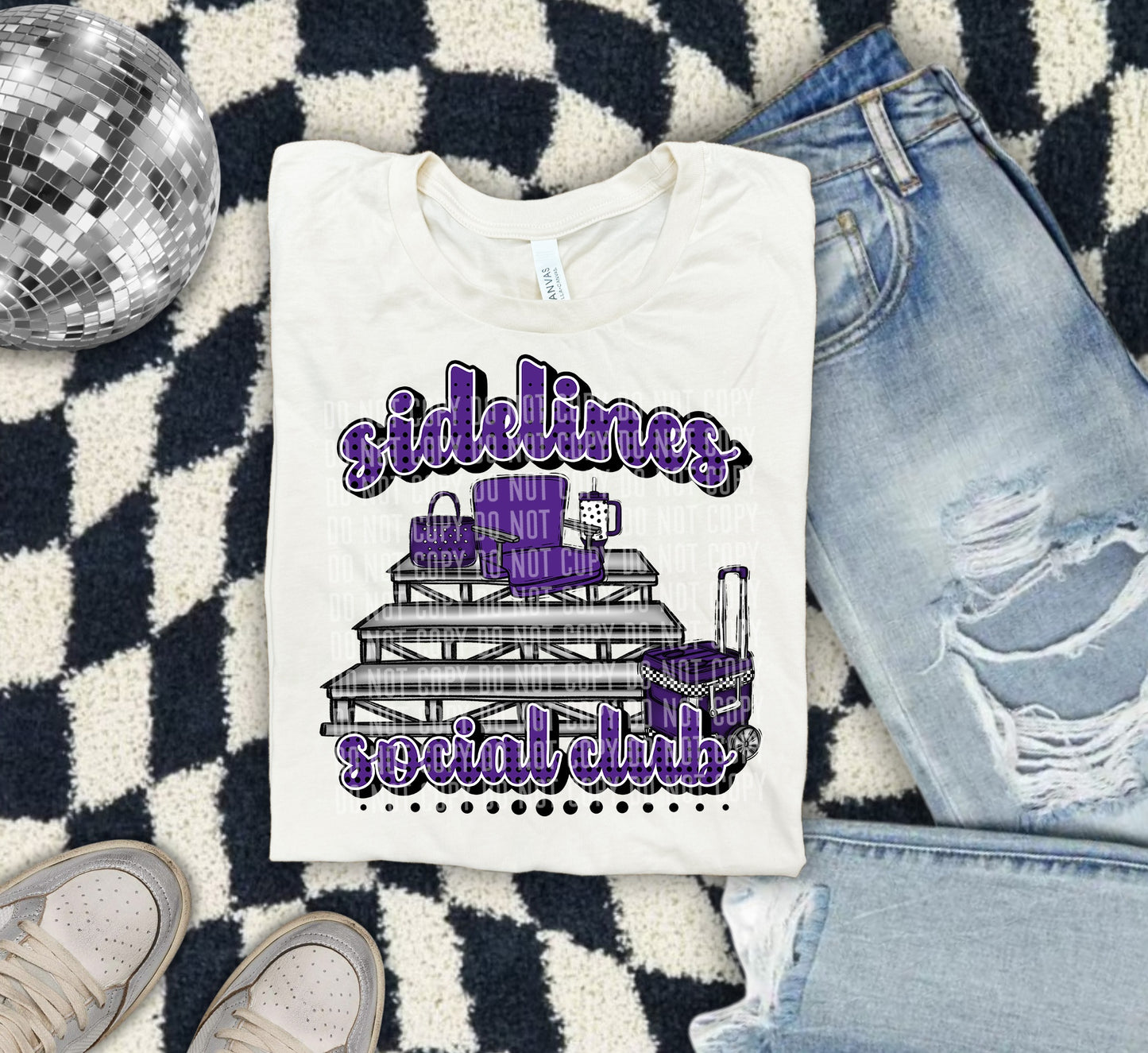 Sidelines Social Club Purple DTF Transfer