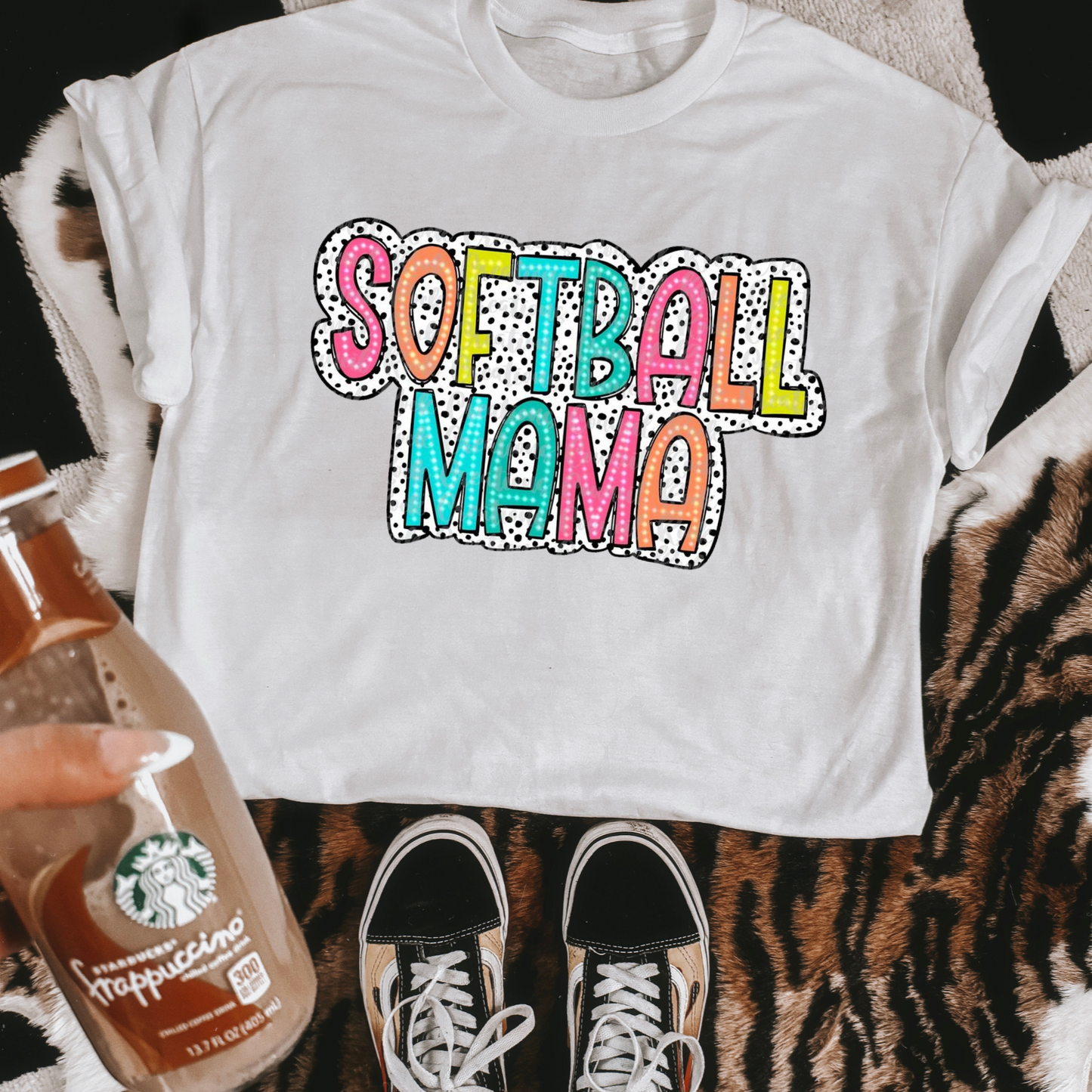 Softball Mama Dalmatian Dots DTF Transfer
