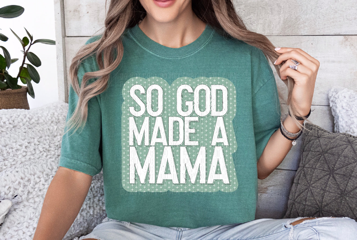 So God Made Me A Mama DTF Transfer