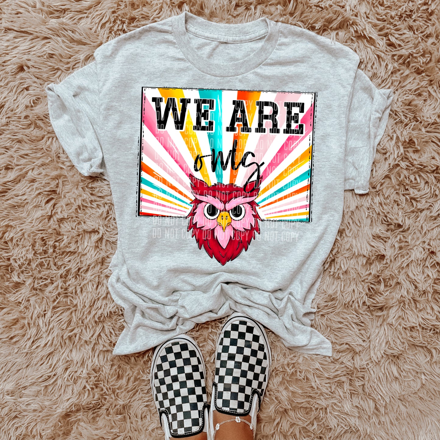 We Are Owls Red Starburst Mascot DTF Transfer