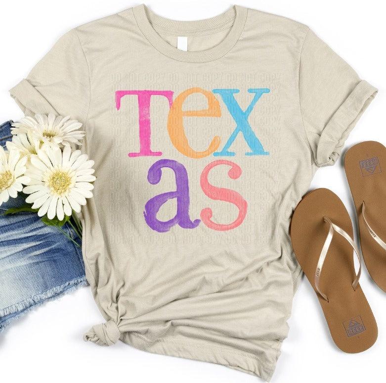 Watercolor States DTF Transfer