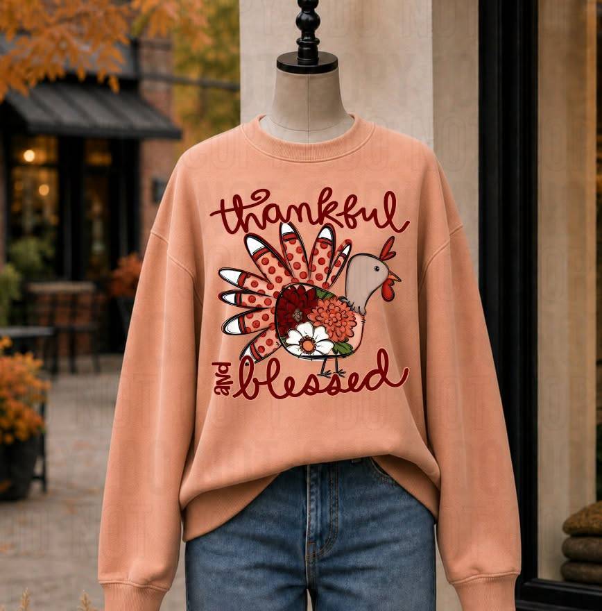Thankful & Blessed Turkey DTF Transfer