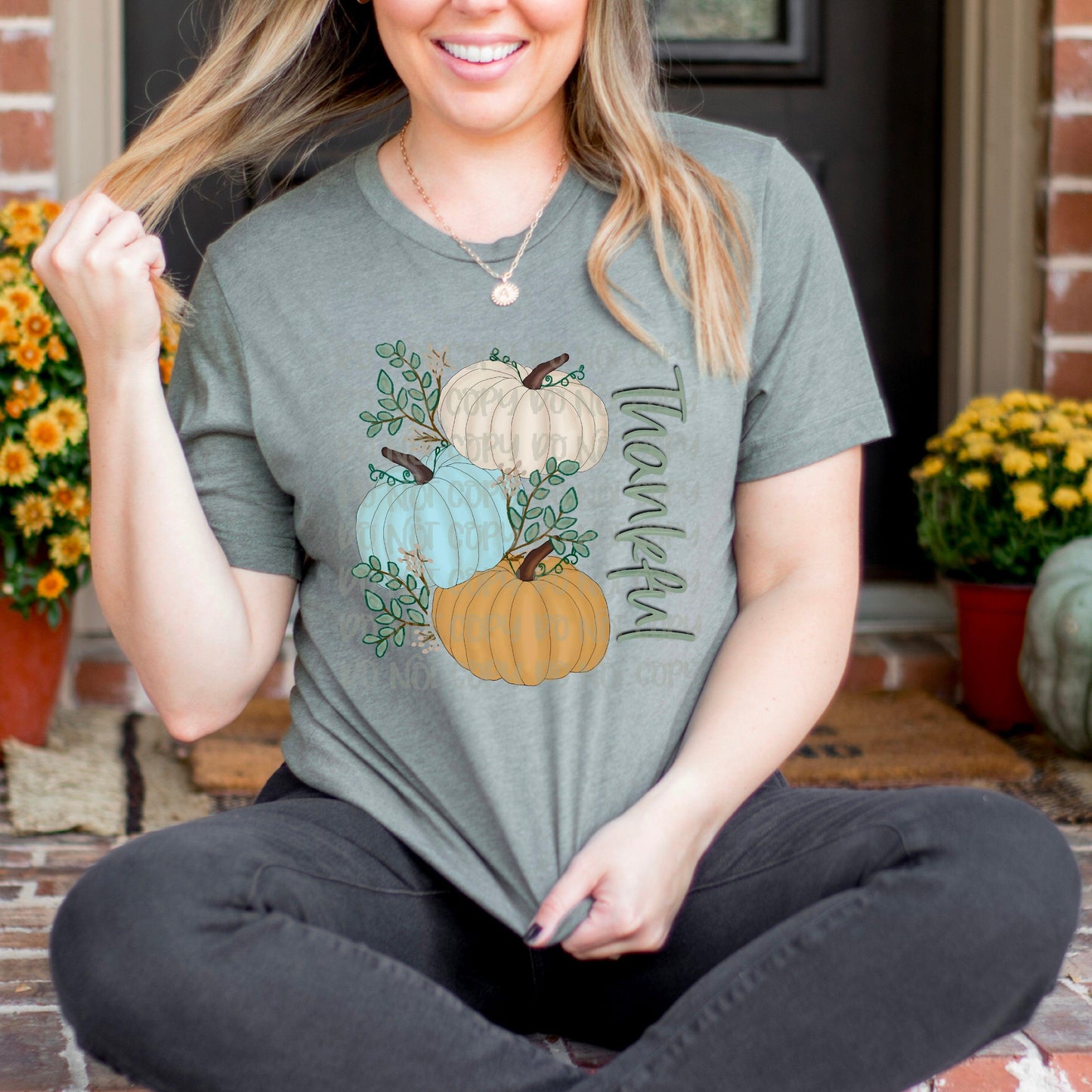 Thankful Pumpkins DTF Transfer