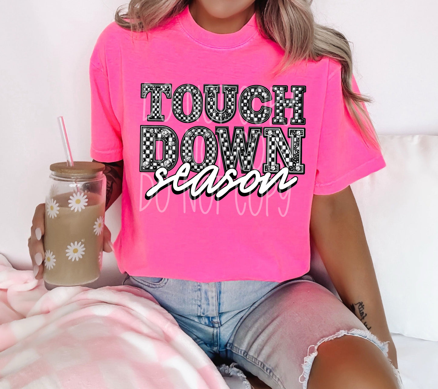 Touch Down Season Checker DTF Transfer