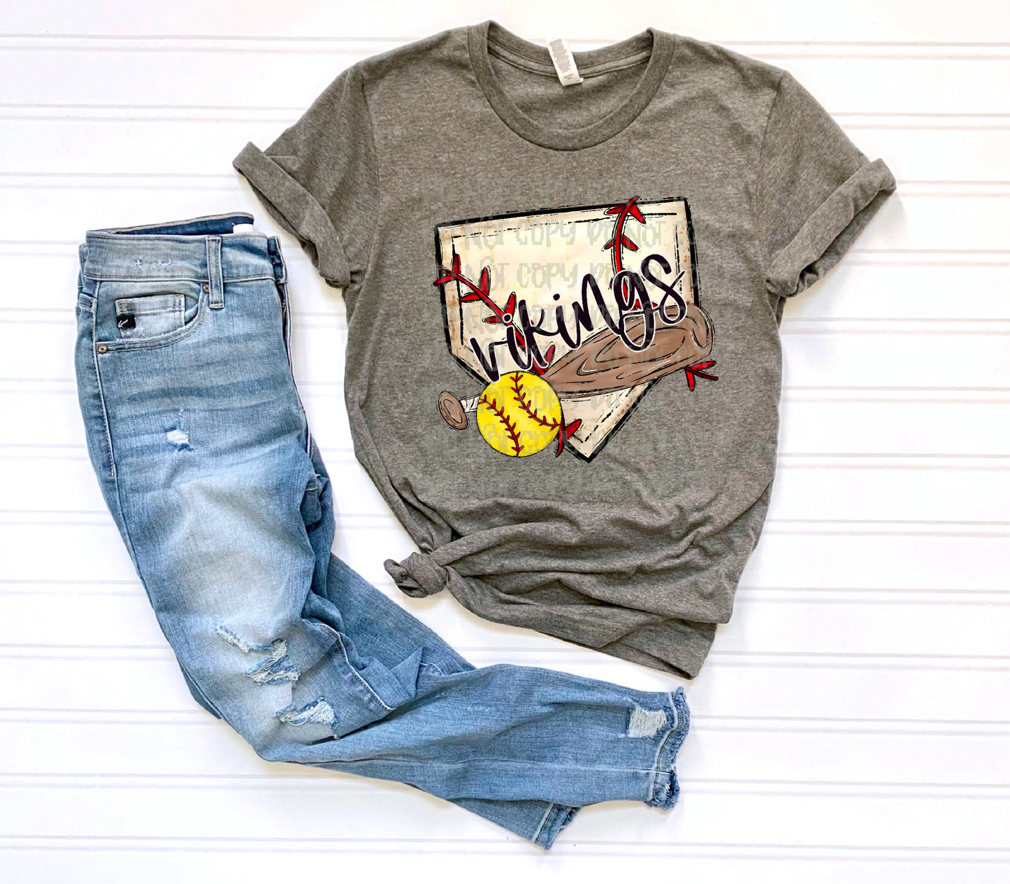 Vikings Softball Home Plate DTF Transfer