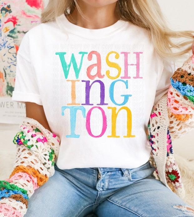 Watercolor States DTF Transfer