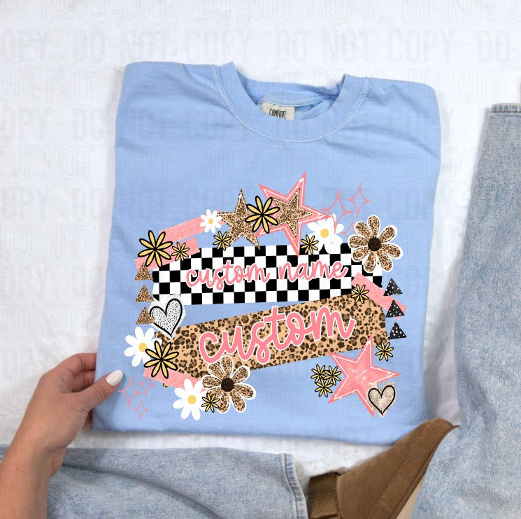 Washi Name Frame Custom DTF Transfer