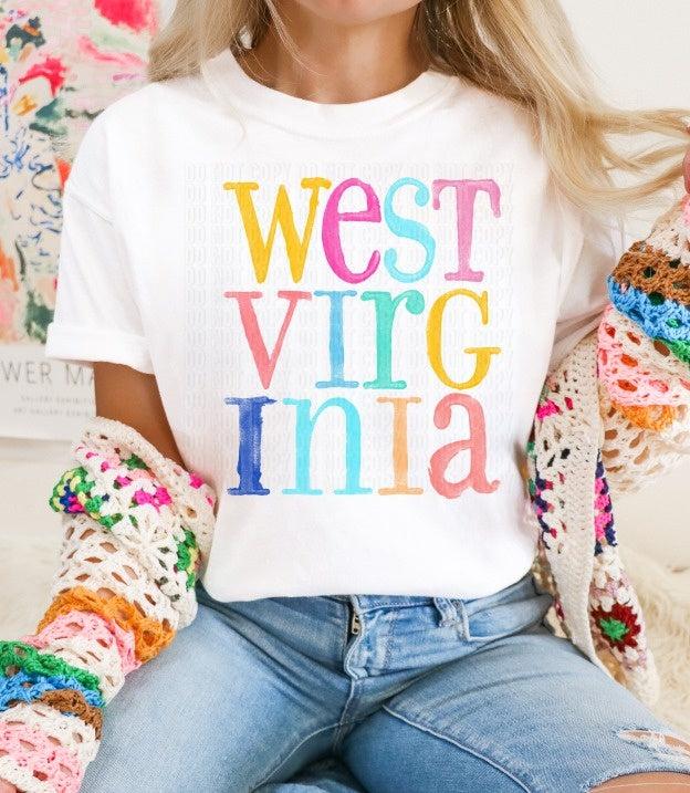 Watercolor States DTF Transfer