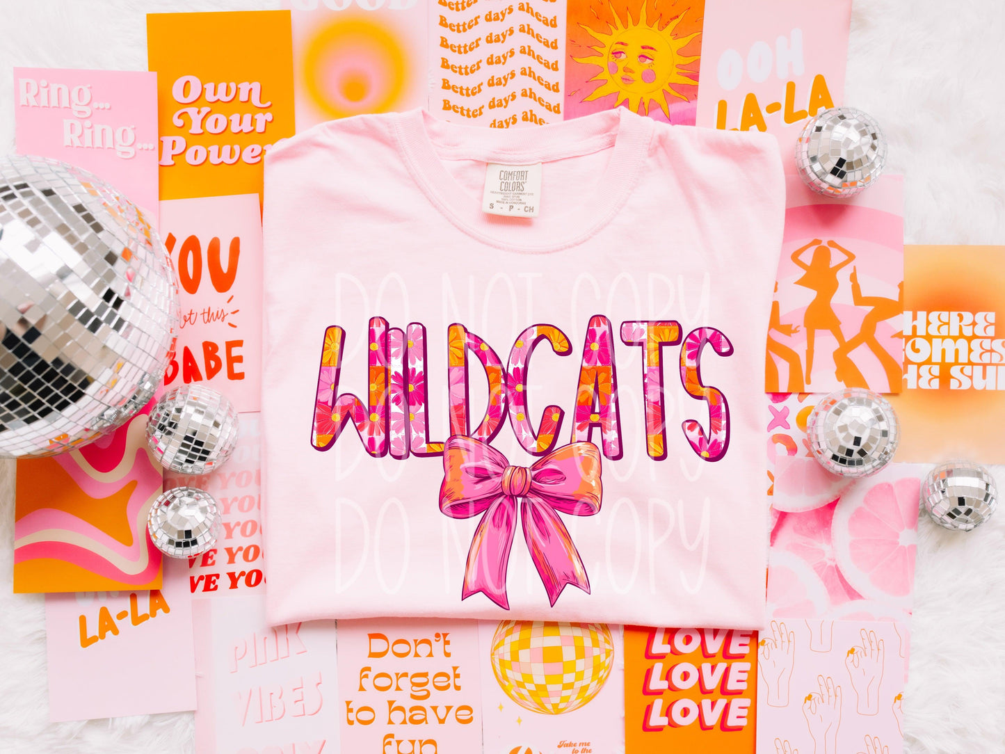Wildcats Bright Spring Mascot DTF Transfer