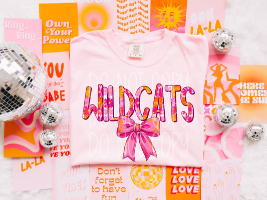 Wildcats Bright Spring Mascot DTF Transfer