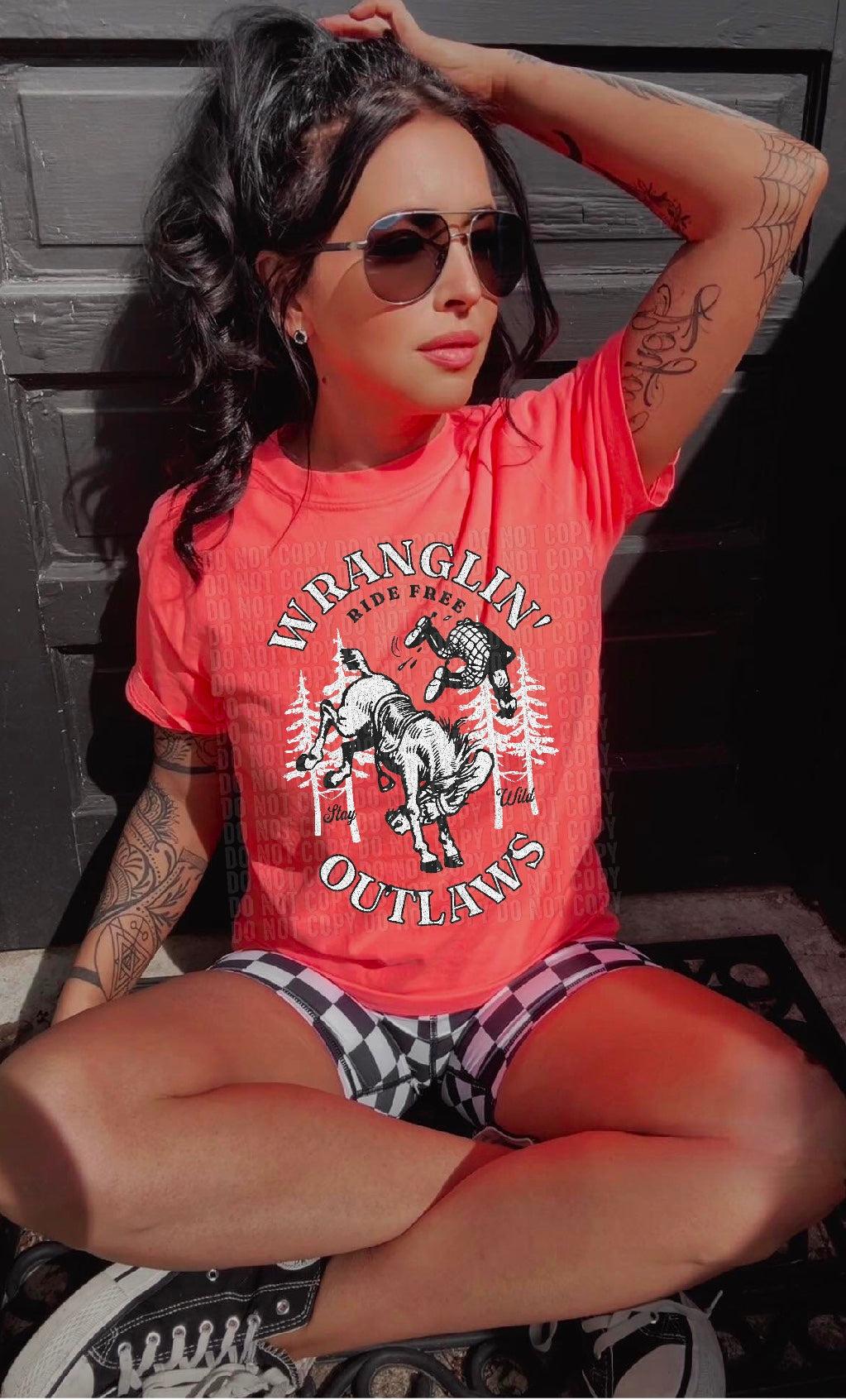 Wranglin Outlaws DTF Transfer