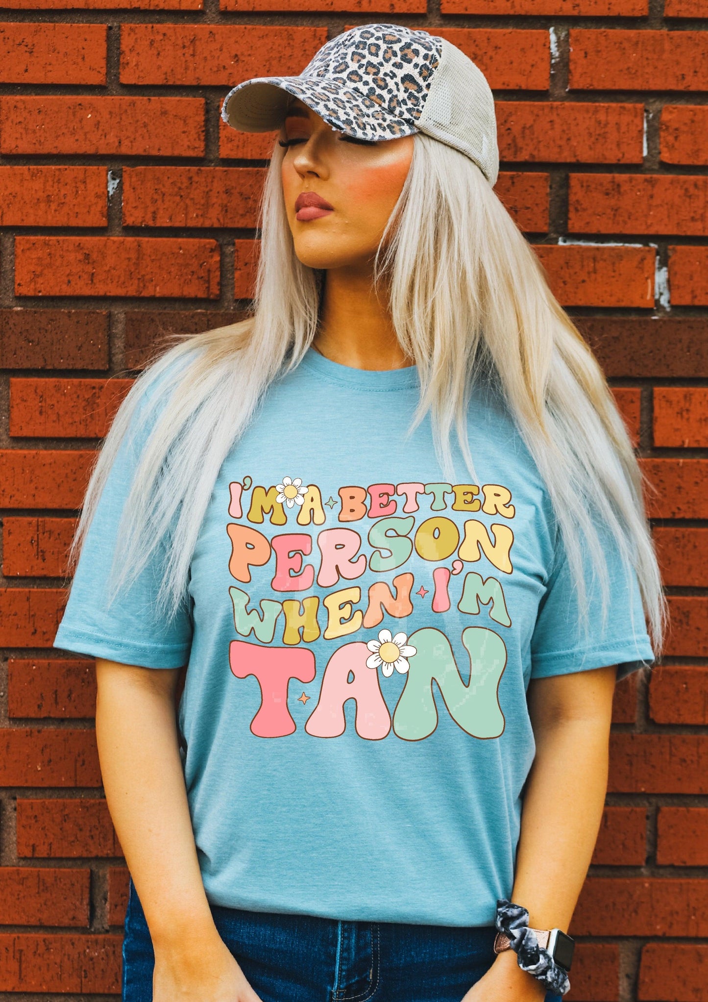 I’m a Better Person When I’m Tan DTF Transfer