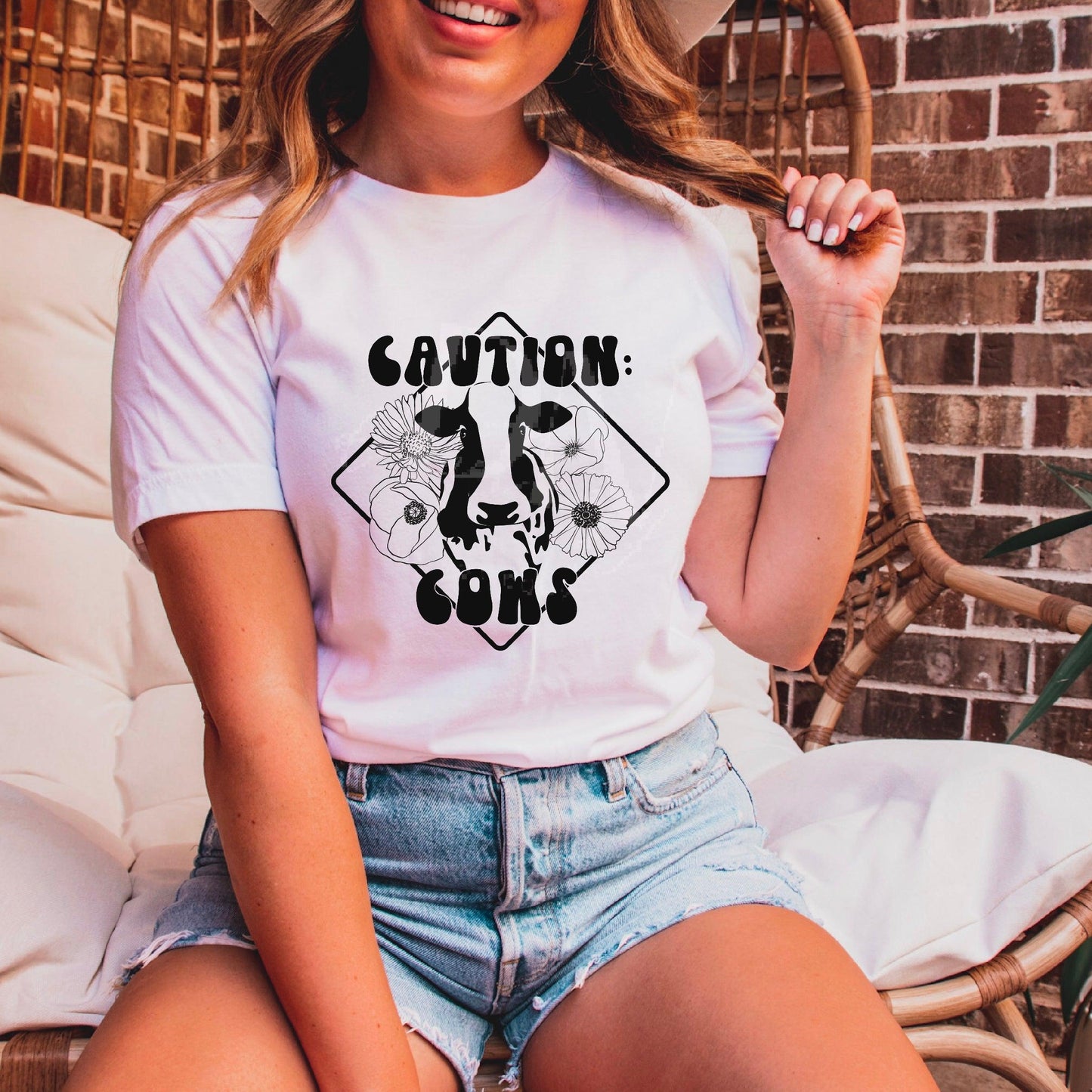 Caution Cows DTF Transfer