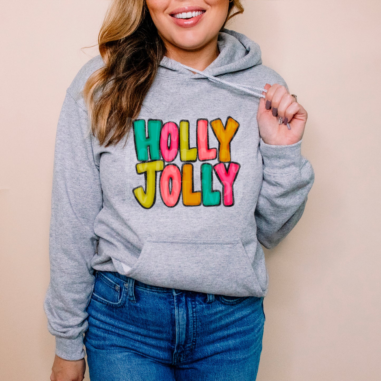 Holly Jolly Colorful DTF Transfer