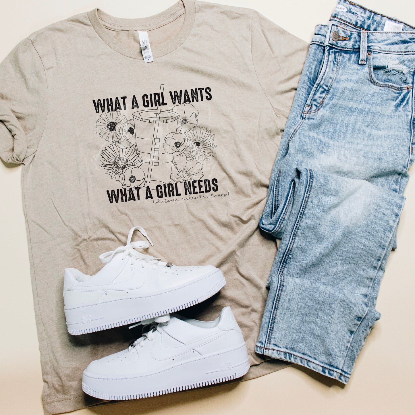 What A Girl Wants Single Color DTF Transfer