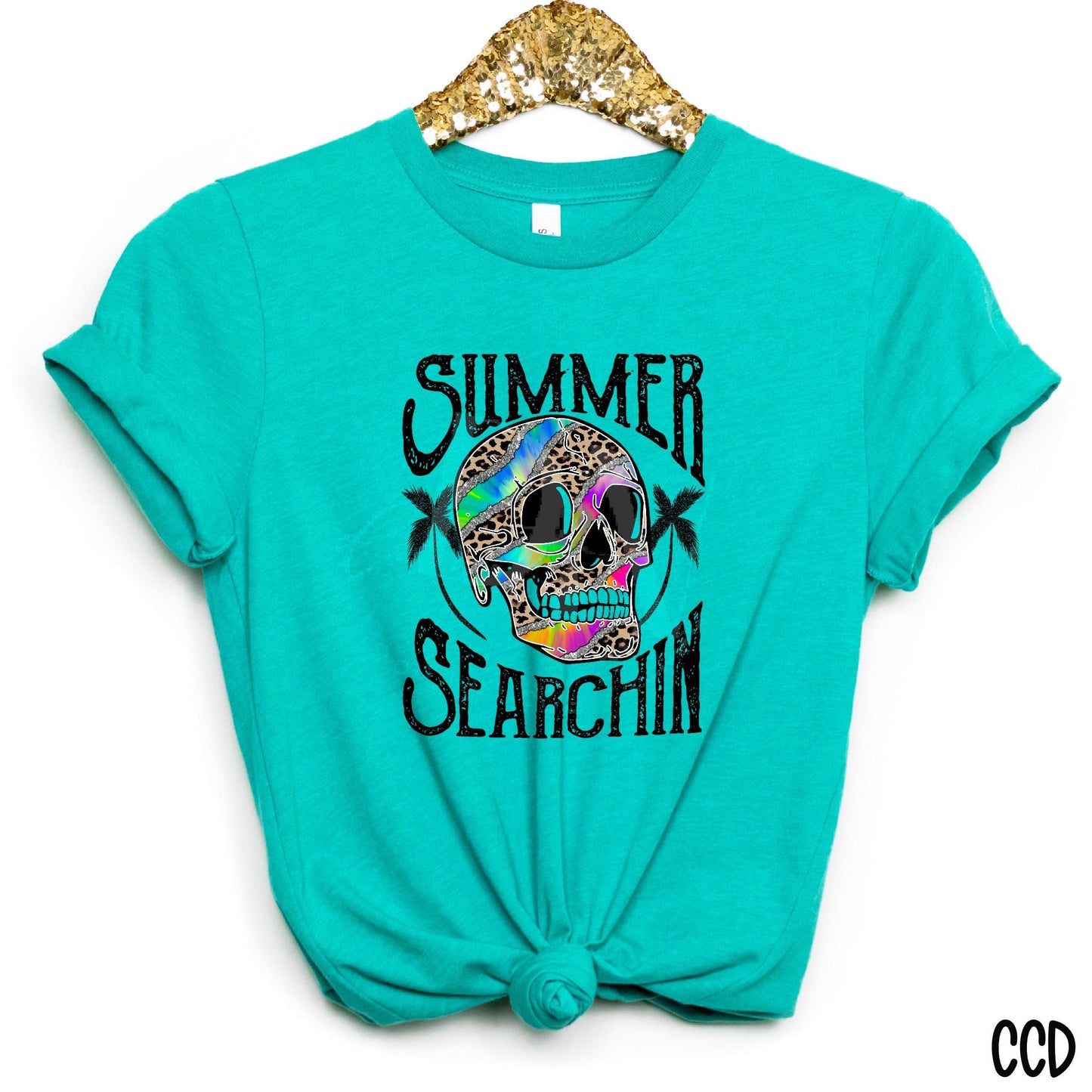 Summer Searchin Skull DTF Transfer