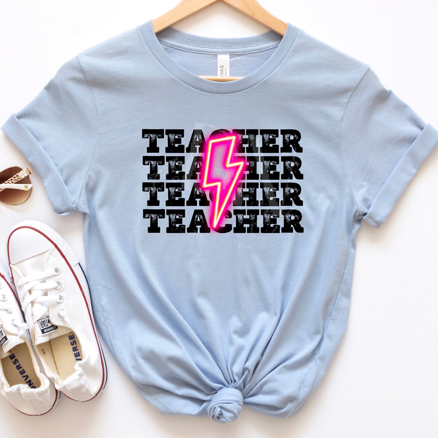 Teacher Pink Bolt DTF Transfer