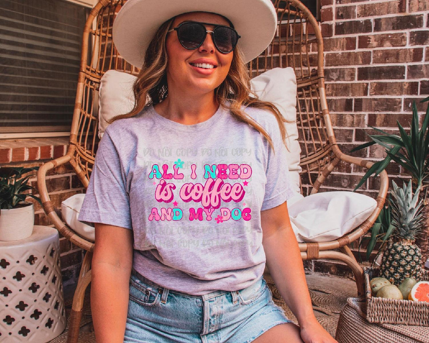 All I Need Is Coffee And My Dog DTF Transfer