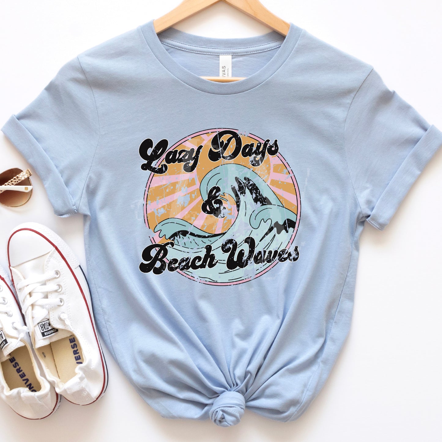 Lazy Days & Beach Waves DTF Transfer