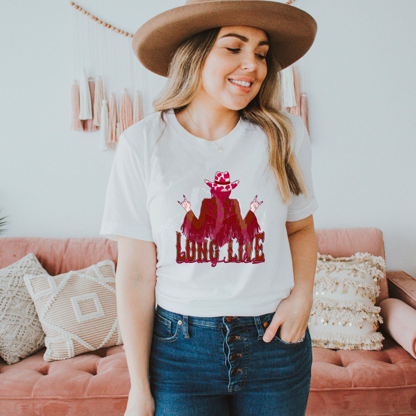 Long Live Cowgirls Red DTF Transfer