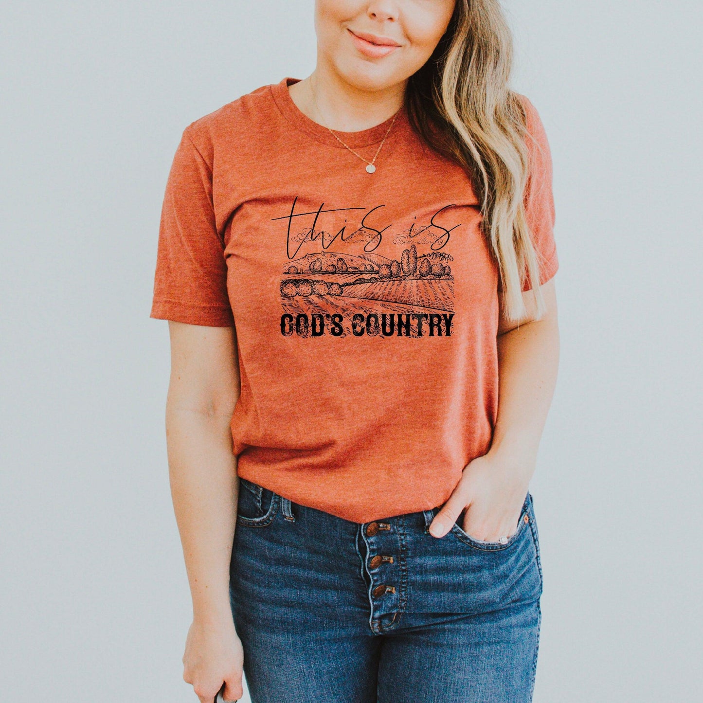 This is God's Country Single Color DTF Transfer