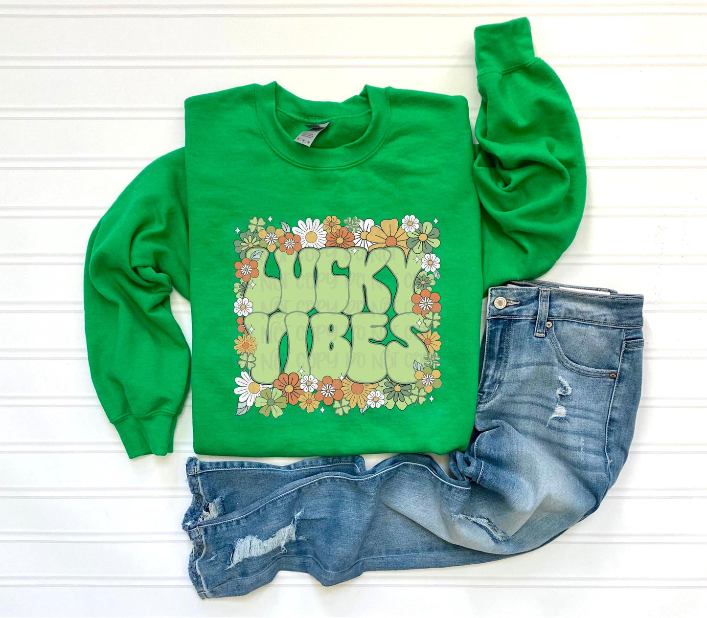 Lucky Vibes Floral DTF Transfer