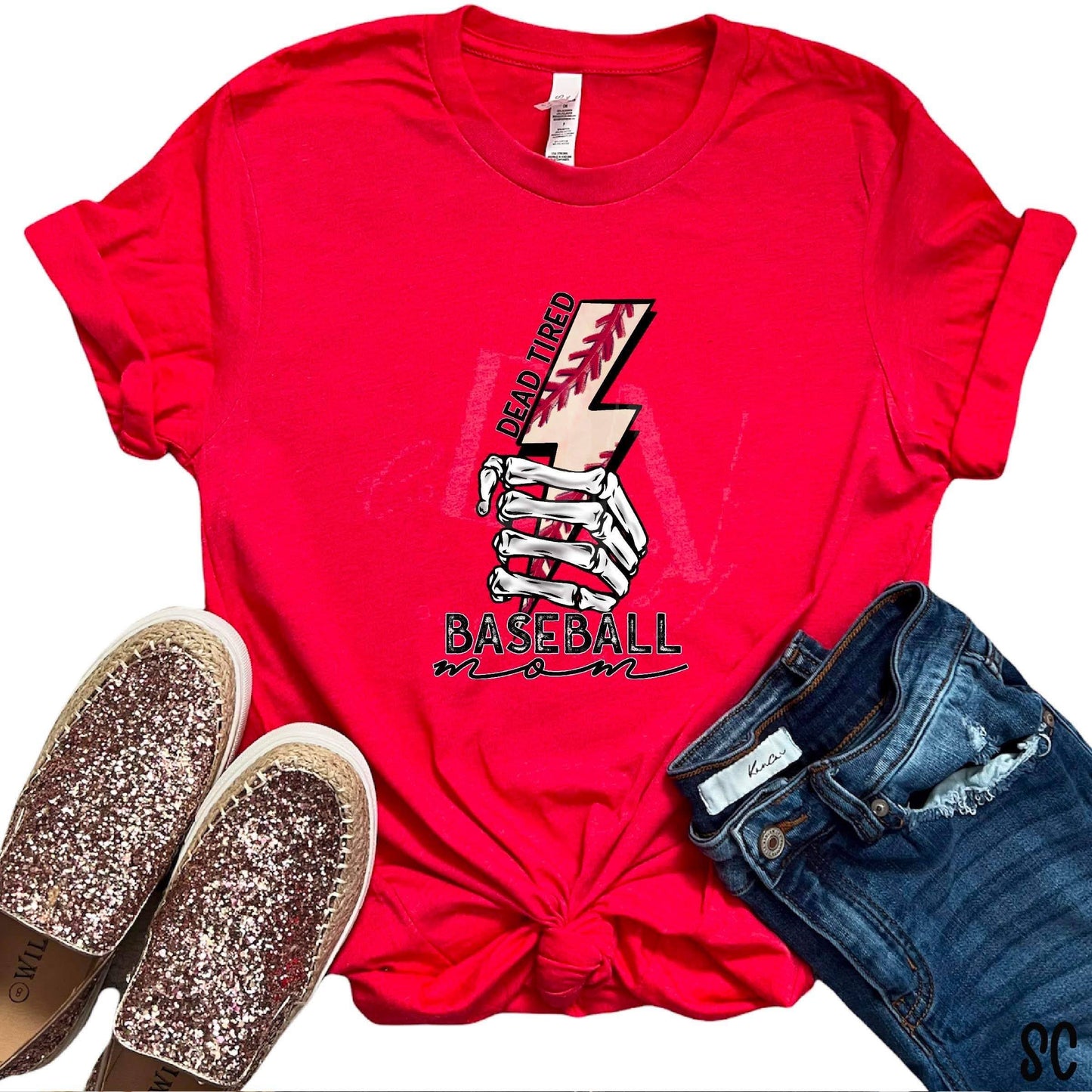 Dead Tired Baseball Mom DTF Transfer