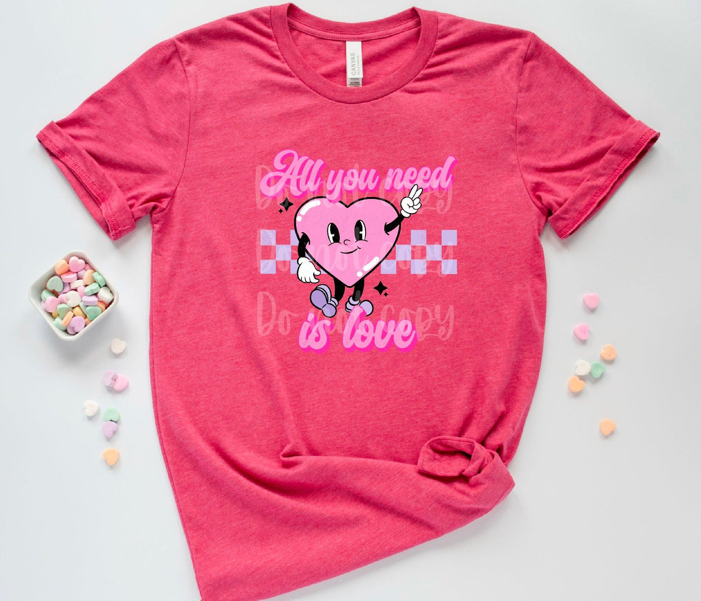 All You Need Is Love DTF Transfer