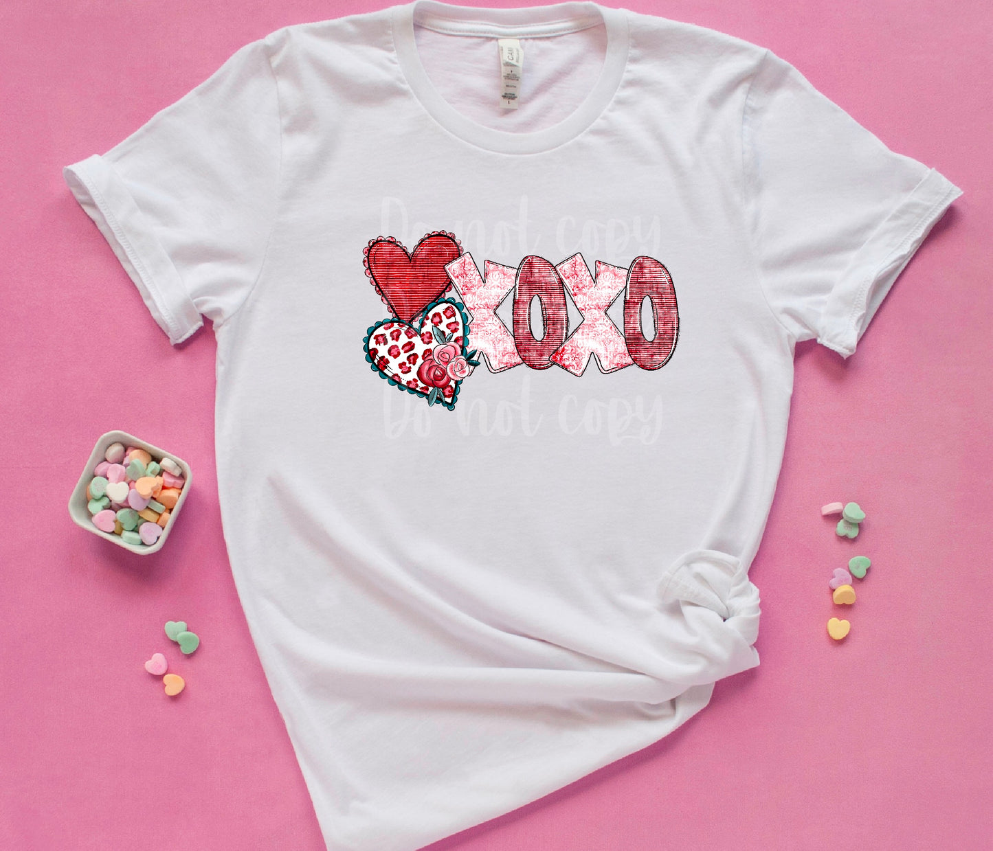 XOXO Hearts DTF Transfer