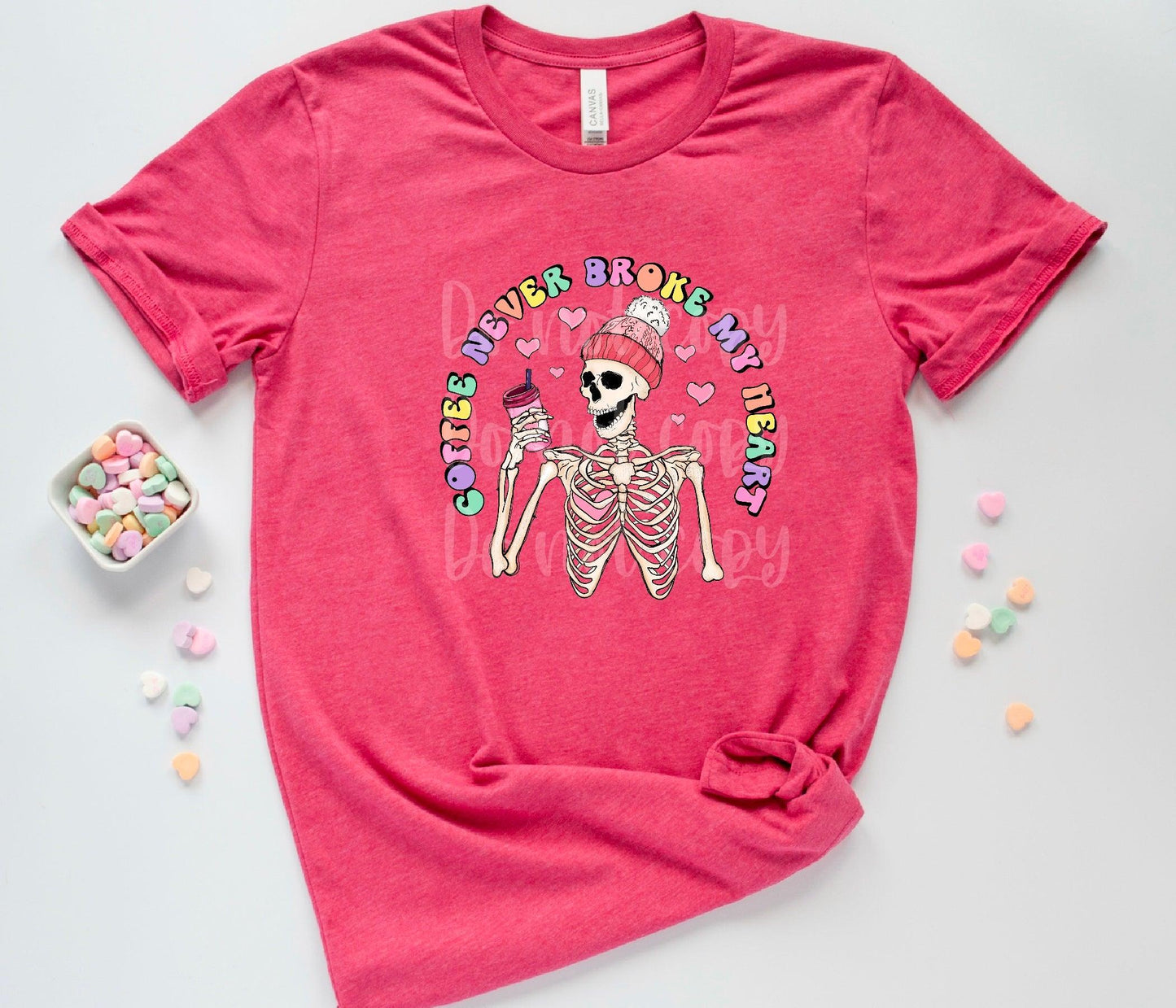 Coffee Never Broke My Heart DTF Transfer