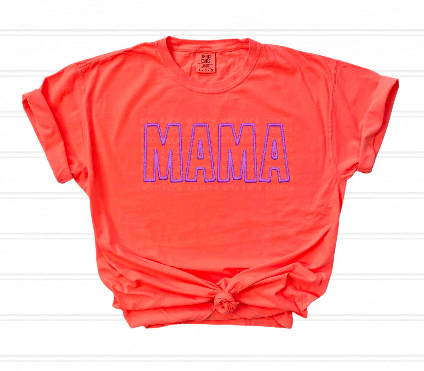 Purple Mama Faux Embroidery DTF Transfer