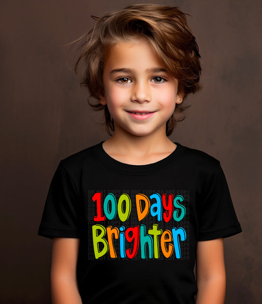100 Days Brighter Boy DTF Transfer