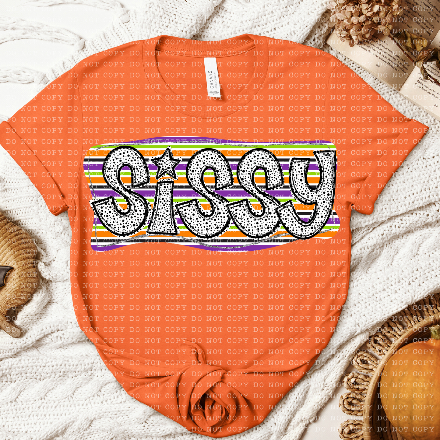 Sissy Halloween Dotted Name DTF Transfer