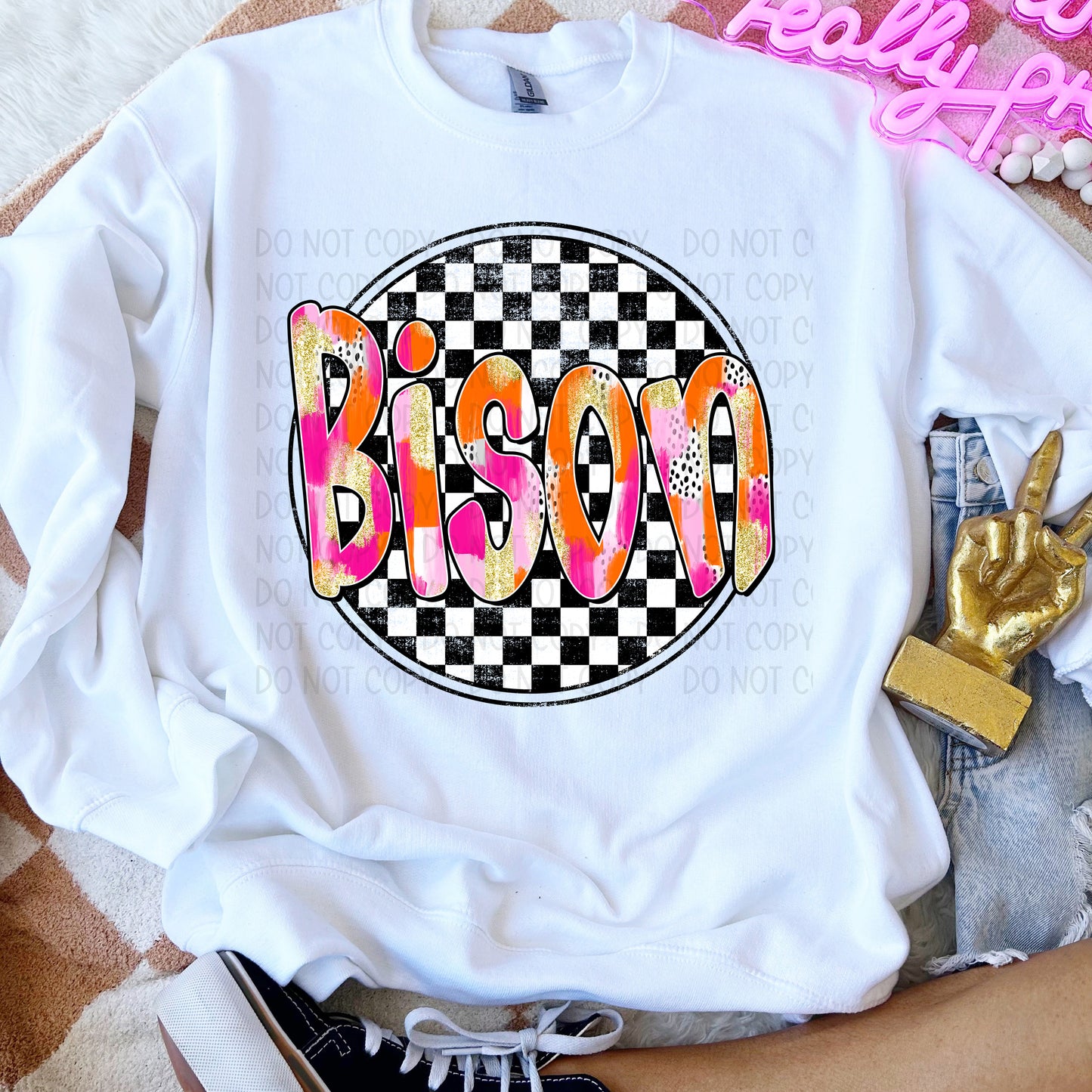 Preppy Checker Mascots DTF Transfer