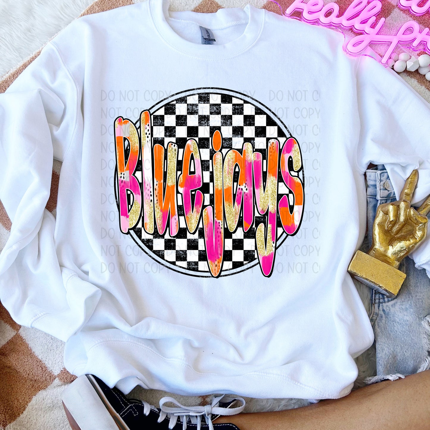 Preppy Checker Mascots DTF Transfer