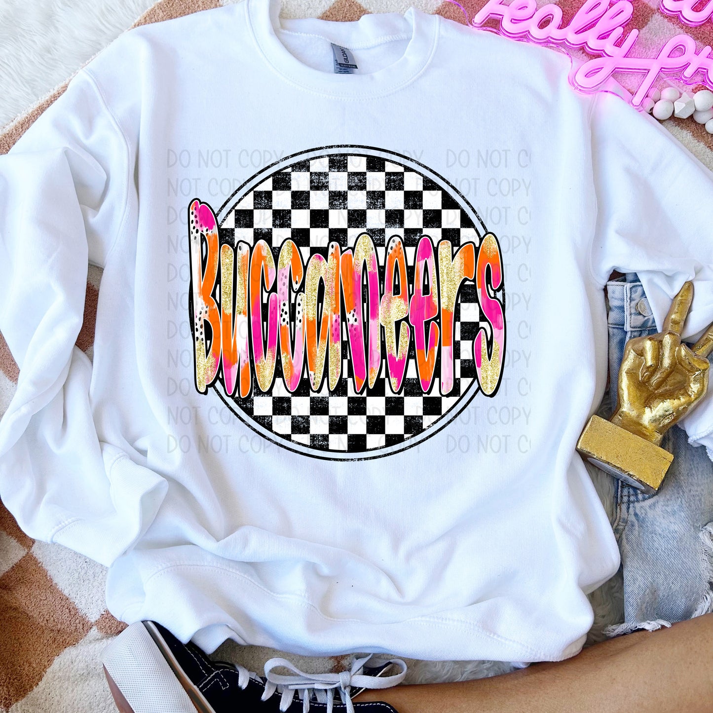 Preppy Checker Mascots DTF Transfer