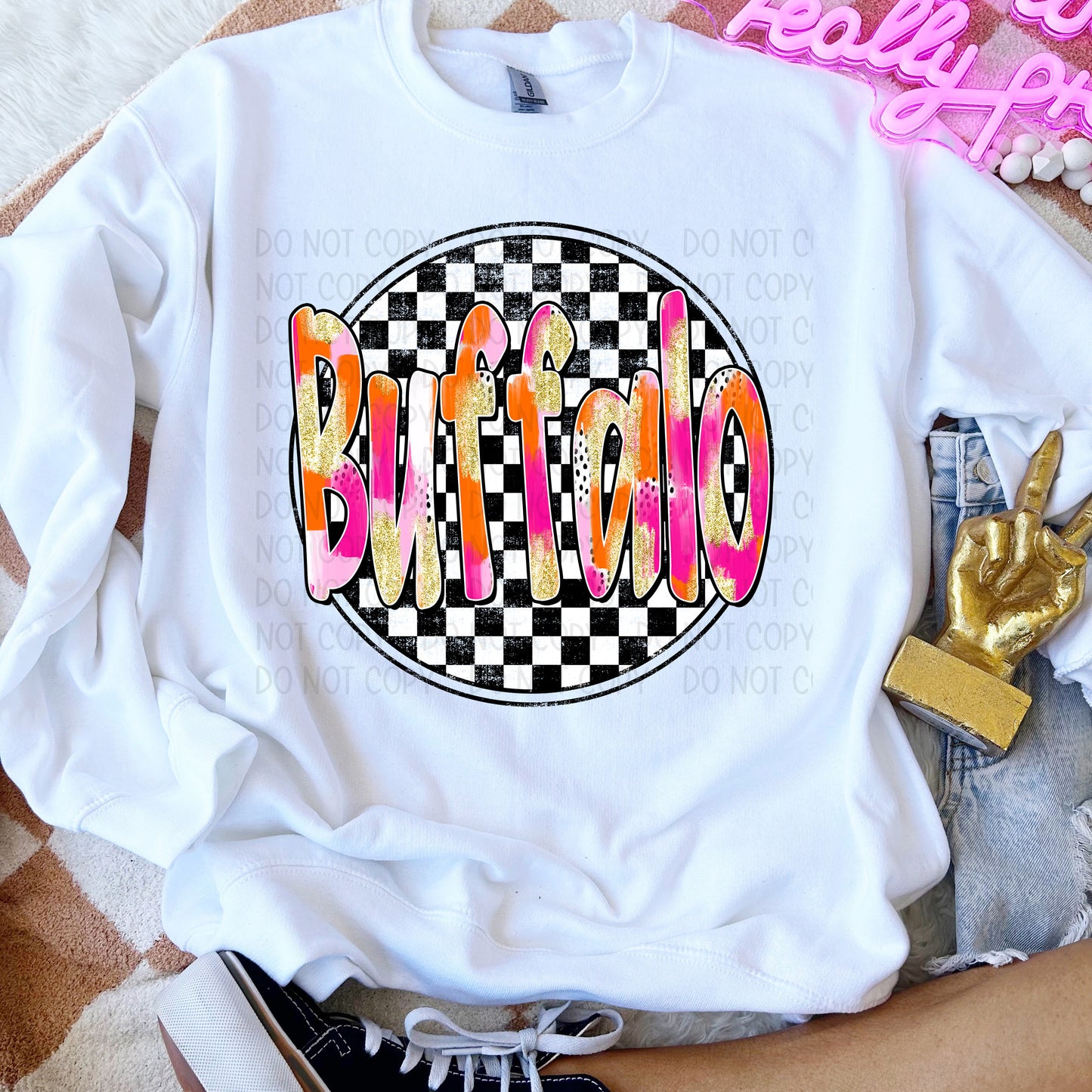 Preppy Checker Mascots DTF Transfer