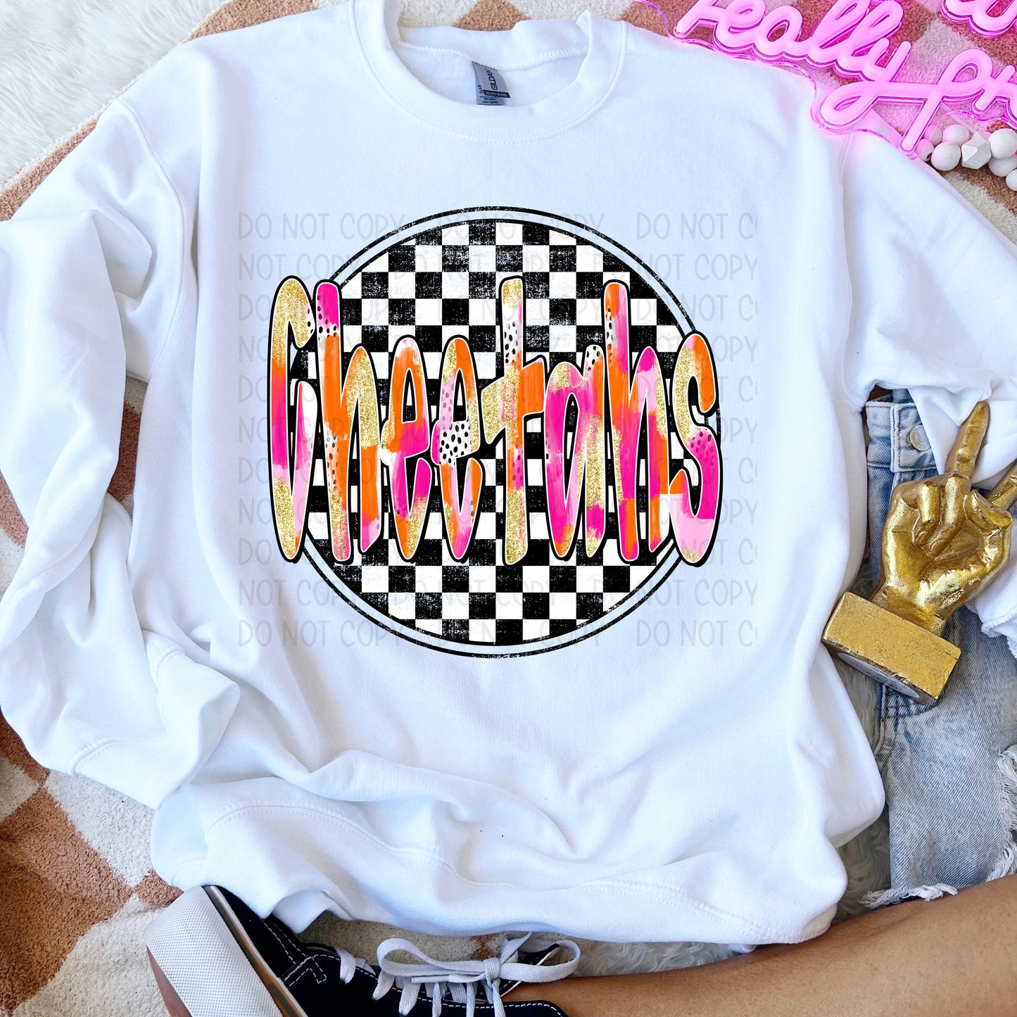 Preppy Checker Mascots DTF Transfer