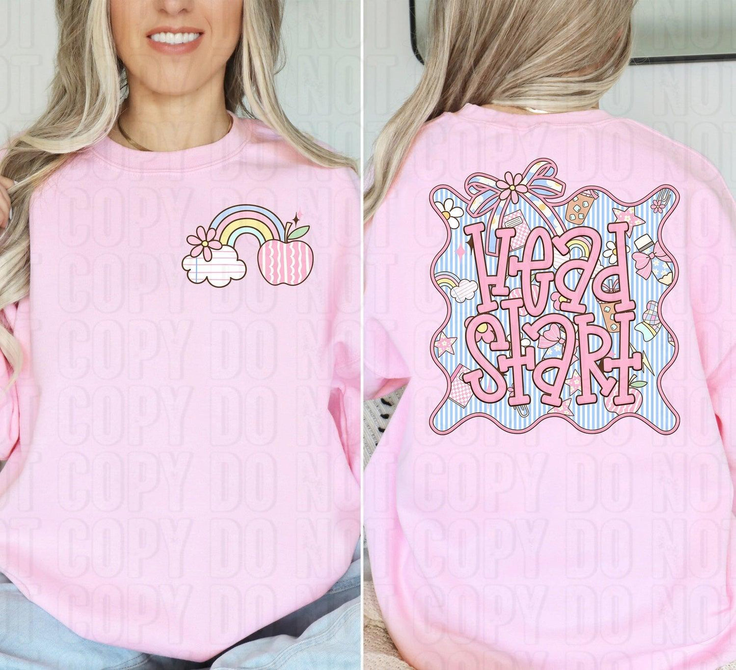 Head Start Seersucker Front/Back DTF Transfer