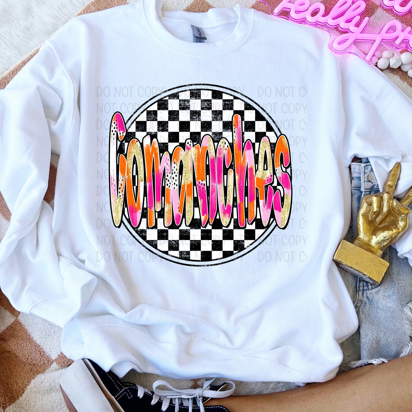 Preppy Checker Mascots DTF Transfer