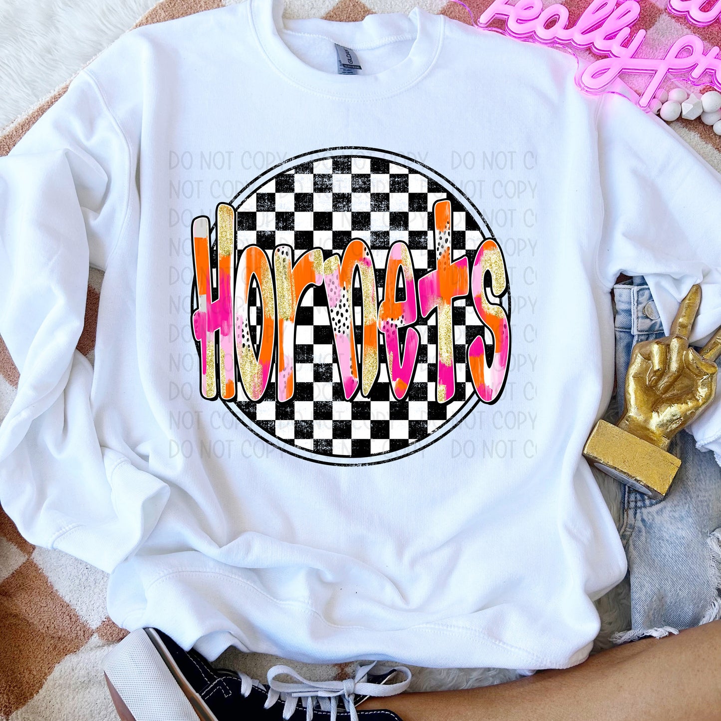 Preppy Checker Mascots DTF Transfer