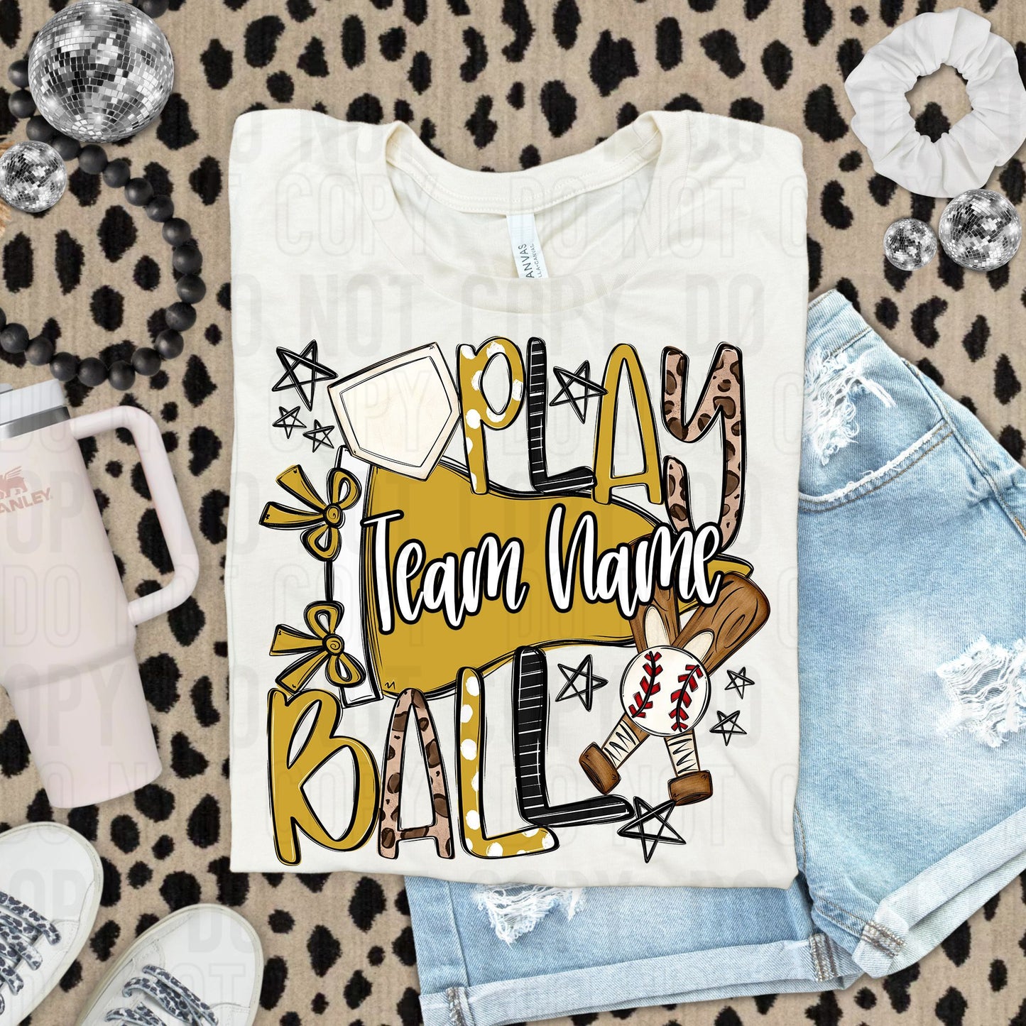 Play Ball Baseball Softball Or Both Custom Team Name DTF Transfer