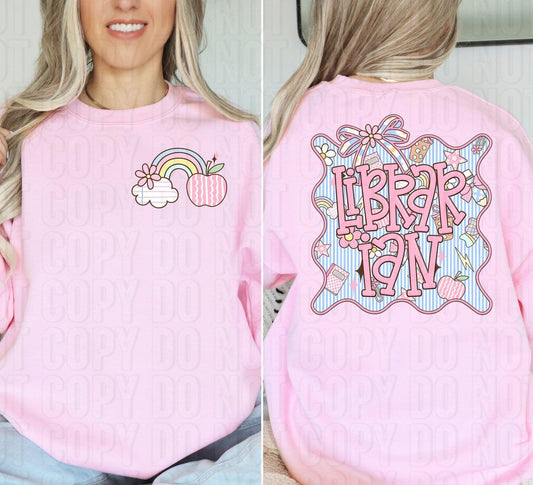 Librarian Seersucker Occupation Front/Back DTF Transfer