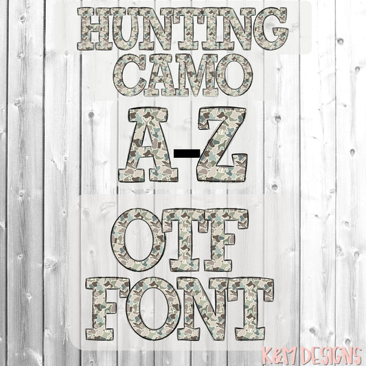 Hunting Camo Alpha OTF (Open-Type) Digital Download