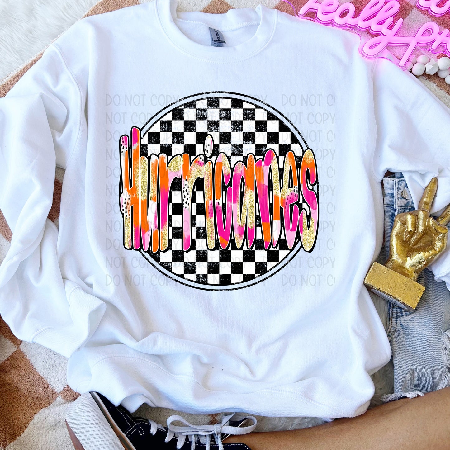 Preppy Checker Mascots DTF Transfer