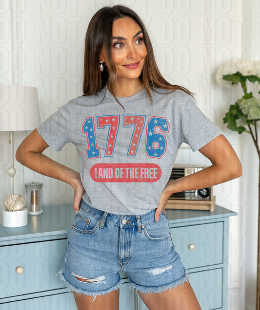 1776 Stars Land Of The Free DTF Transfer