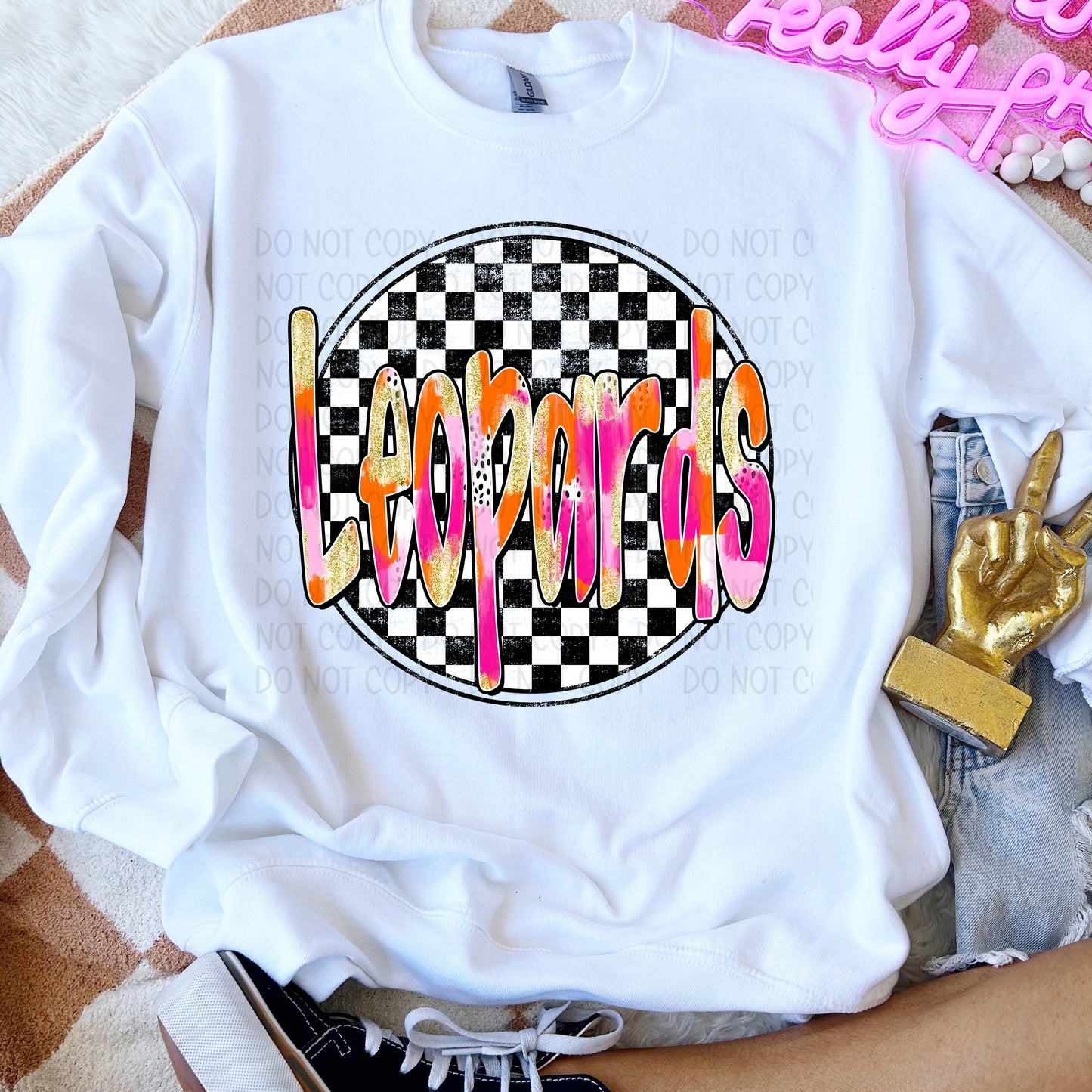 Preppy Checker Mascots DTF Transfer