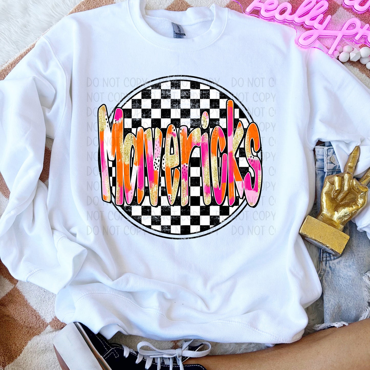 Preppy Checker Mascots DTF Transfer