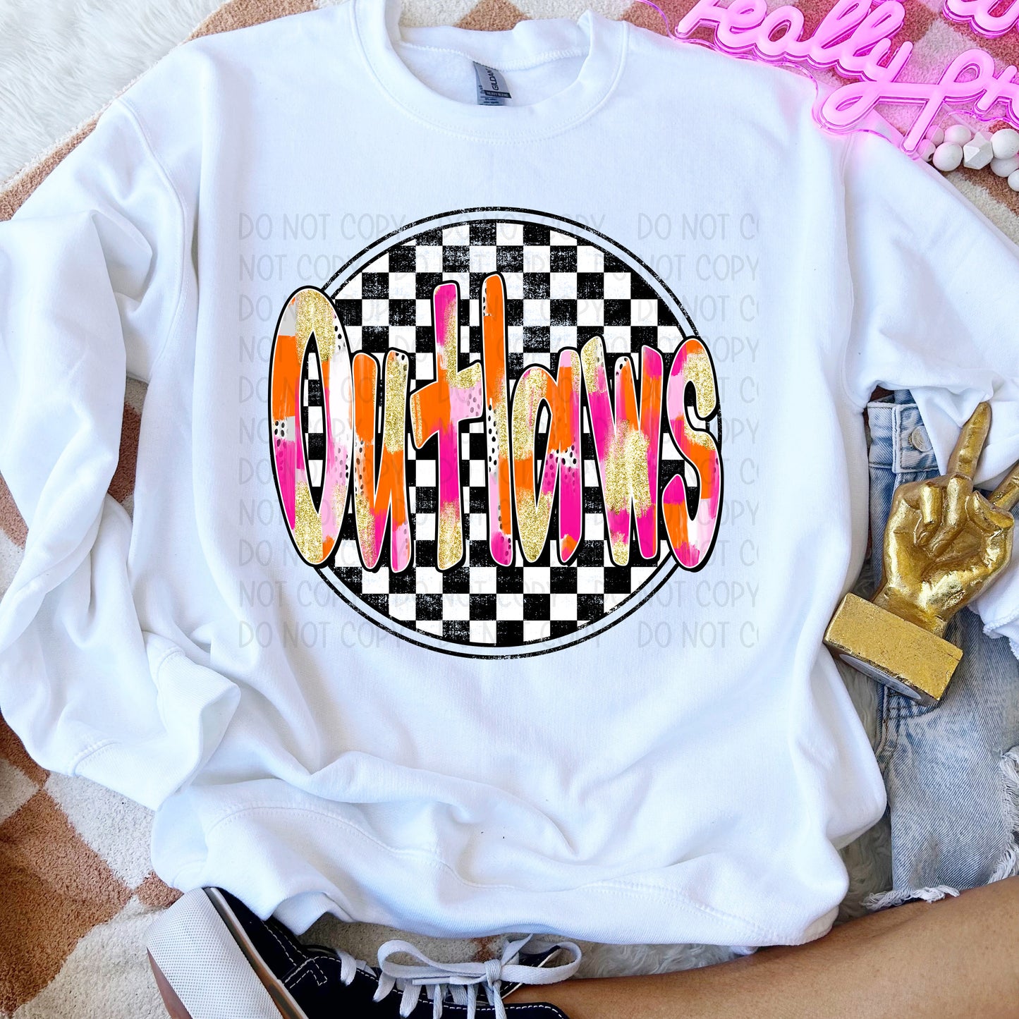 Preppy Checker Mascots DTF Transfer