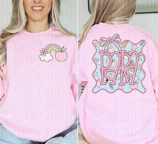 Para Seersucker Occupation Front/Back DTF Transfer